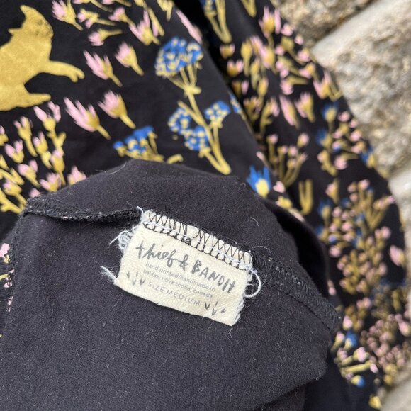 Thief & Bandit (Made in Canada) Cat TURTLENECK 100% Cotton Hand-screenprinted - Picture 7 of 12